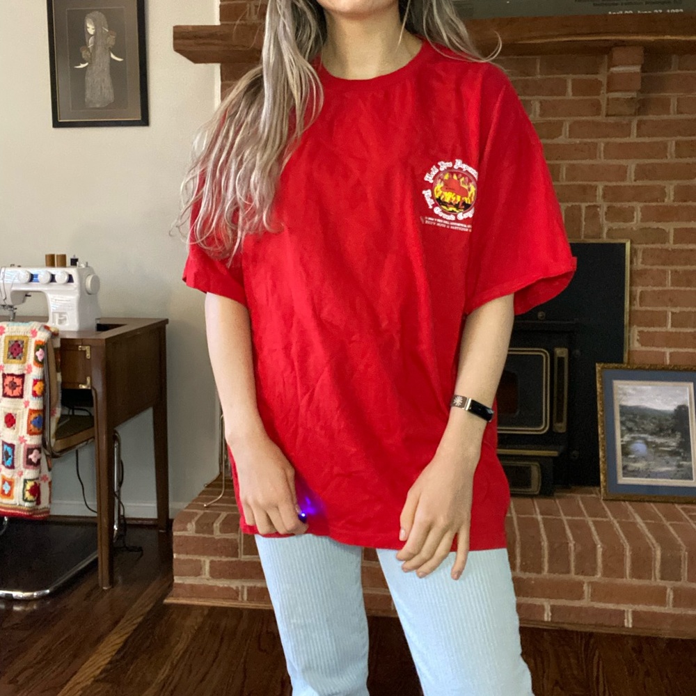 Vintage 1995 Hell Fire Department Grand Cayman Funny Oversized Unisex Tr… - Picture 2 of 16